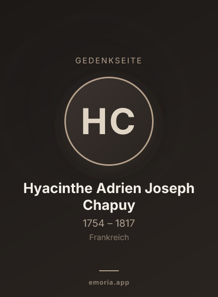 Gedenkportrait von Hyacinthe Adrien Joseph Chapuy