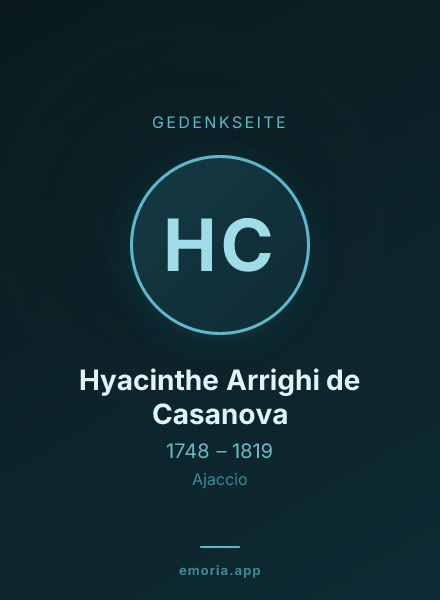 Gedenkportrait von Hyacinthe Arrighi de Casanova