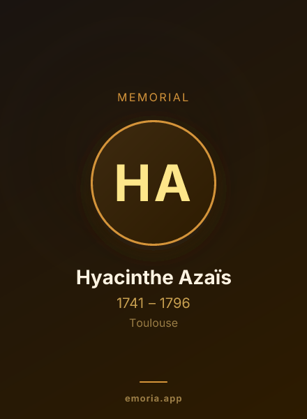 Memorial portrait of Hyacinthe Azaïs