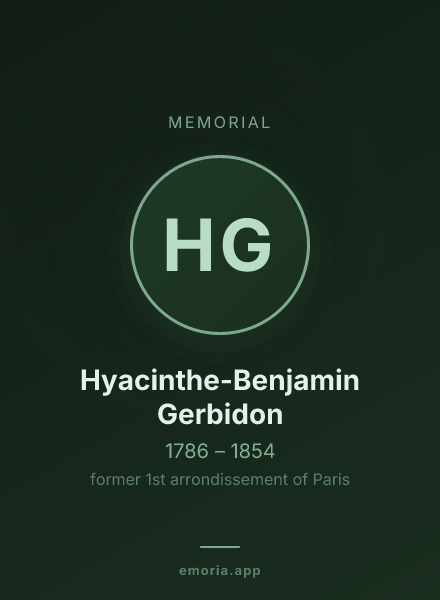 Memorial portrait of Hyacinthe-Benjamin Gerbidon