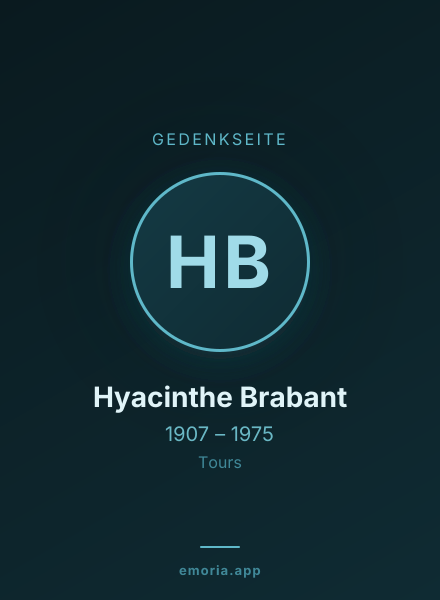 Gedenkportrait von Hyacinthe Brabant