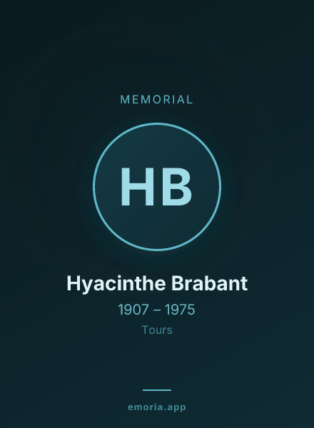 Memorial portrait of Hyacinthe Brabant