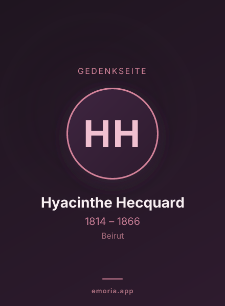 Gedenkportrait von Hyacinthe Hecquard