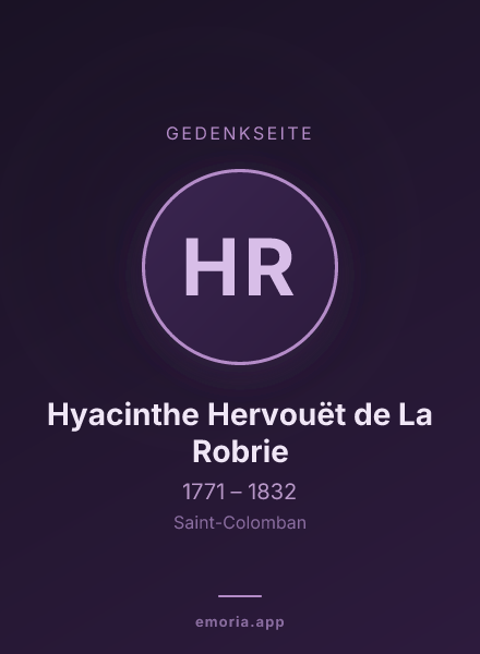Gedenkportrait von Hyacinthe Hervouët de La Robrie