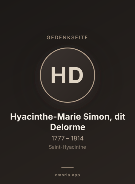 Gedenkportrait von Hyacinthe-Marie Simon, dit Delorme