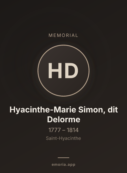 Memorial portrait of Hyacinthe-Marie Simon, dit Delorme