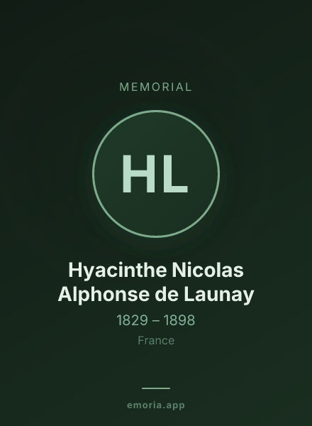 Memorial portrait of Hyacinthe Nicolas Alphonse de Launay
