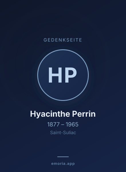 Gedenkportrait von Hyacinthe Perrin