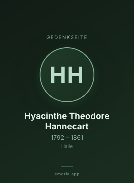 Gedenkportrait von Hyacinthe Theodore Hannecart