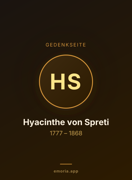 Gedenkportrait von Hyacinthe von Spreti