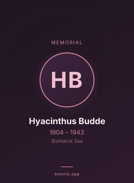 Memorial portrait of Hyacinthus Budde