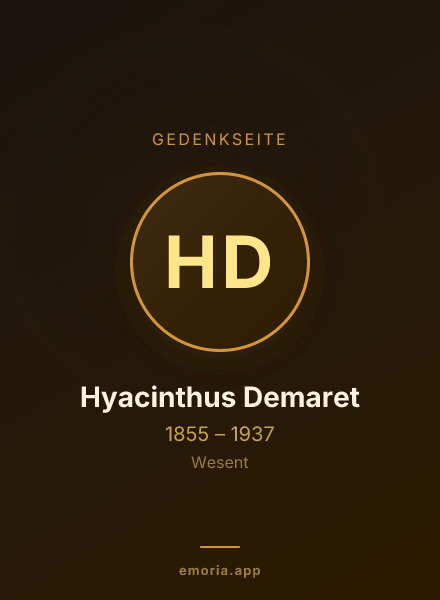 Gedenkportrait von Hyacinthus Demaret