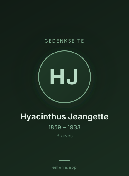 Gedenkportrait von Hyacinthus Jeangette