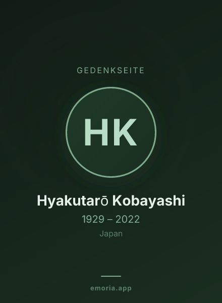 Gedenkportrait von Hyakutarō Kobayashi