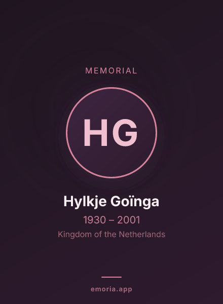 Memorial portrait of Hylkje Goïnga