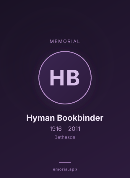Memorial portrait of Hyman Bookbinder