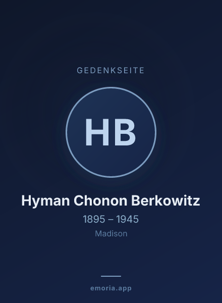 Gedenkportrait von Hyman Chonon Berkowitz