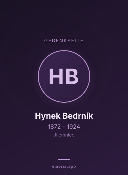 Gedenkportrait von Hynek Bedrník