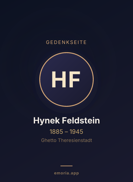 Gedenkportrait von Hynek Feldstein