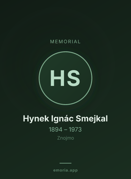 Memorial portrait of Hynek Ignác Smejkal