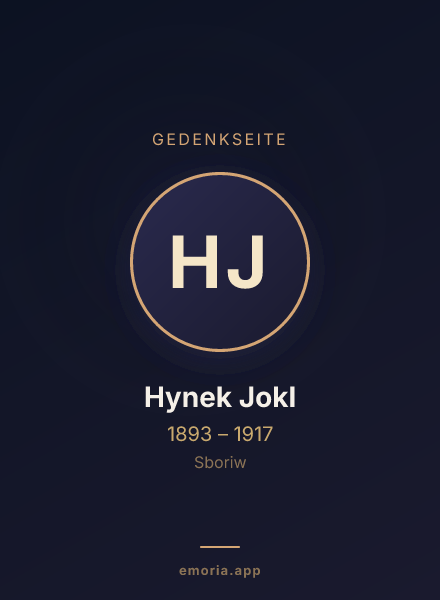 Gedenkportrait von Hynek Jokl