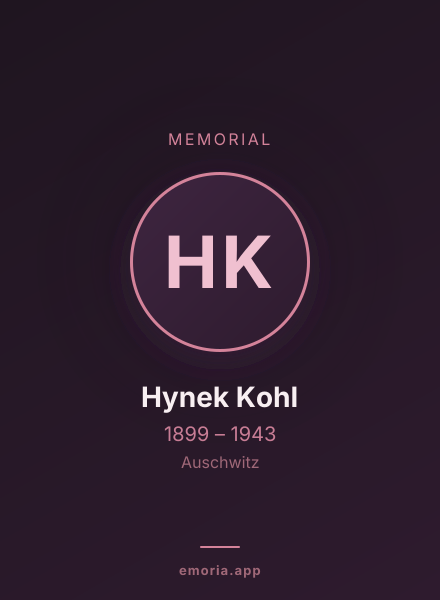 Memorial portrait of Hynek Kohl