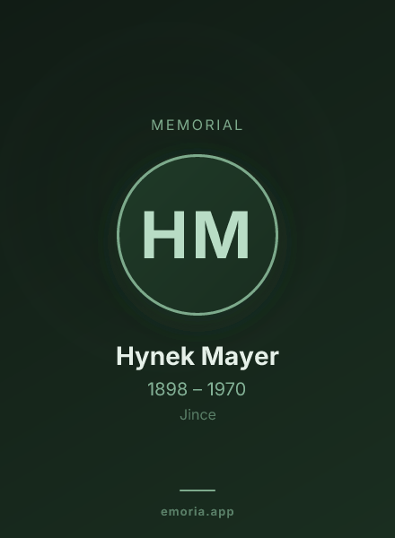 Memorial portrait of Hynek Mayer
