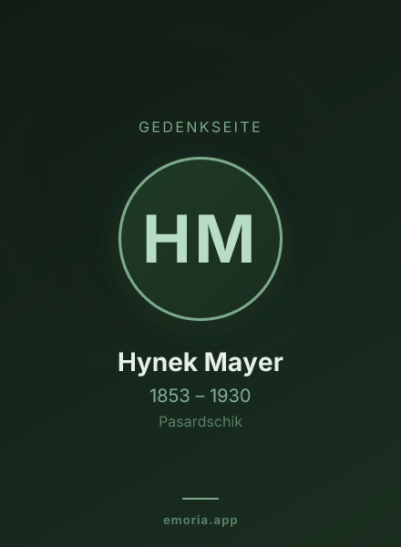 Gedenkportrait von Hynek Mayer