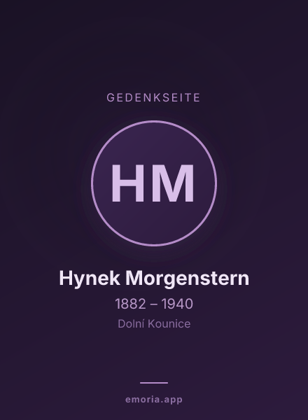 Gedenkportrait von Hynek Morgenstern