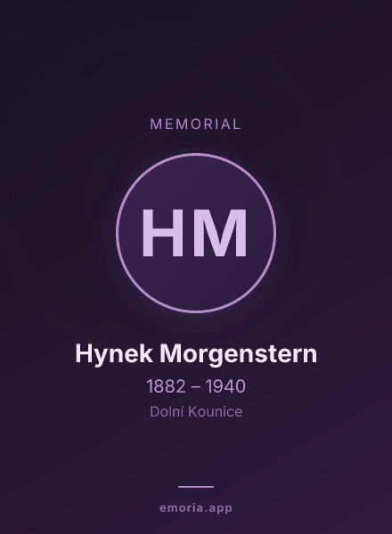 Memorial portrait of Hynek Morgenstern