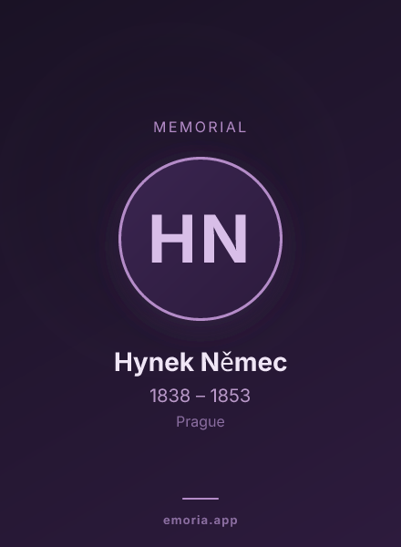Memorial portrait of Hynek Němec