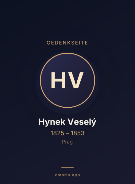 Gedenkportrait von Hynek Veselý