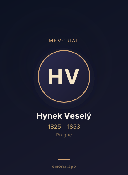 Memorial portrait of Hynek Veselý