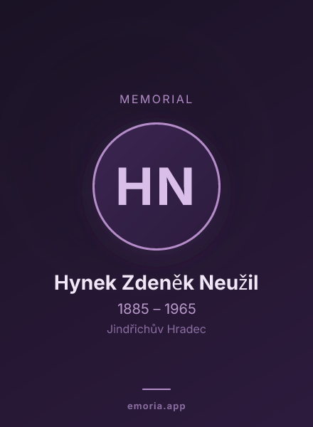 Memorial portrait of Hynek Zdeněk Neužil