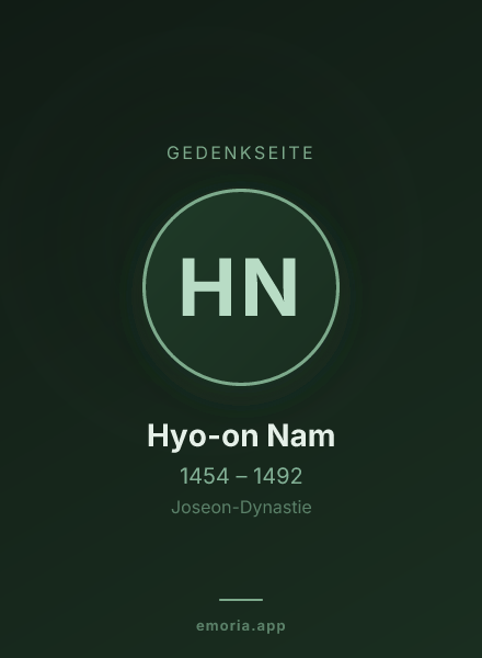 Gedenkportrait von Hyo-on Nam