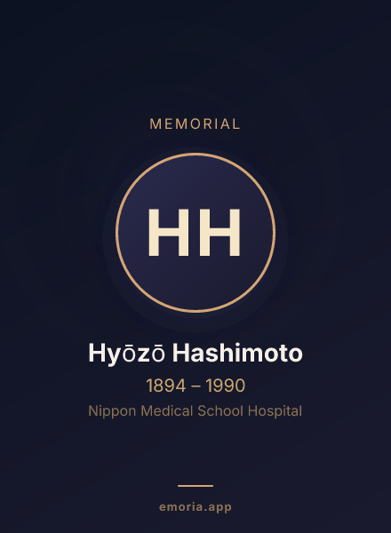 Memorial portrait of Hyōzō Hashimoto
