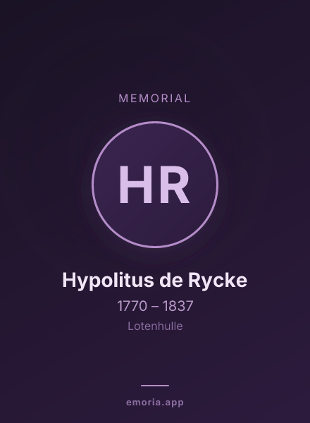 Memorial portrait of Hypolitus de Rycke