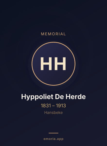 Memorial portrait of Hyppoliet De Herde