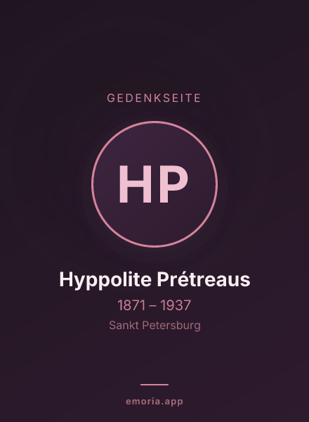 Gedenkportrait von Hyppolite Prétreaus