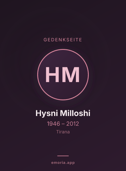Gedenkportrait von Hysni Milloshi