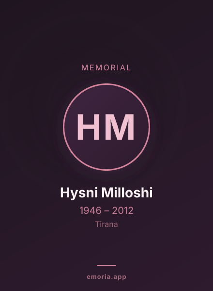 Memorial portrait of Hysni Milloshi