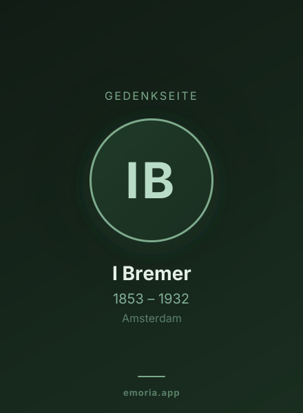 Gedenkportrait von I Bremer