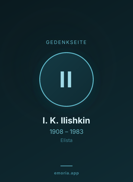 Gedenkportrait von I. K. Ilishkin