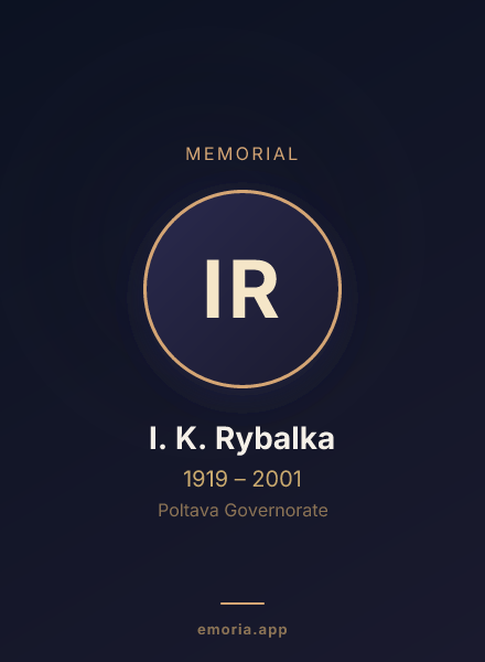 Memorial portrait of I. K. Rybalka