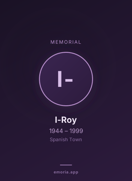 Memorial portrait of I-Roy