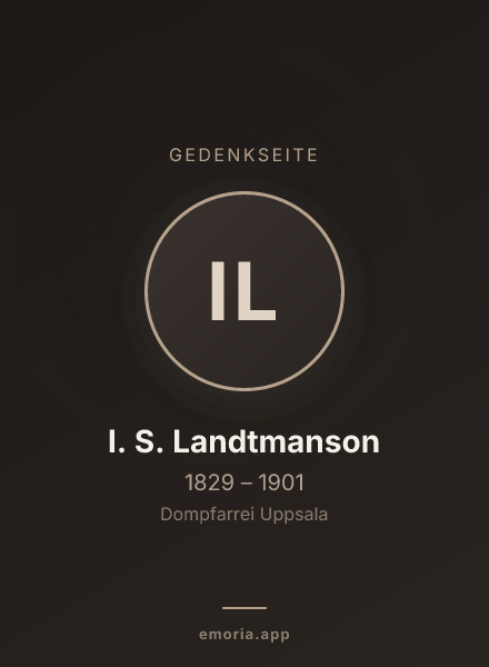 Gedenkportrait von I. S. Landtmanson