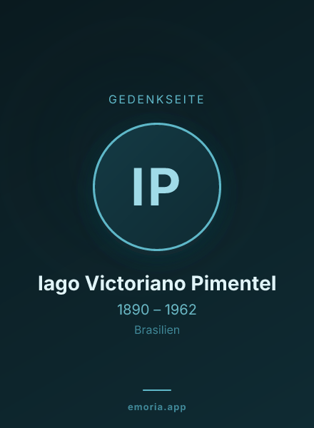 Gedenkportrait von Iago Victoriano Pimentel