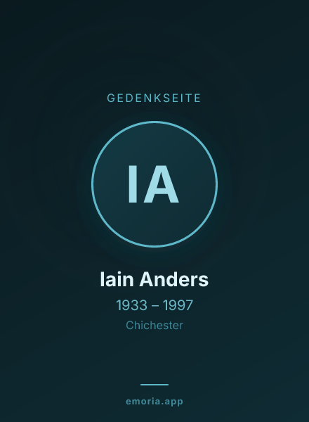 Gedenkportrait von Iain Anders