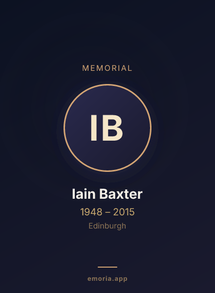 Memorial portrait of Iain Baxter
