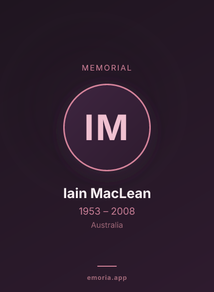 Memorial portrait of Iain MacLean